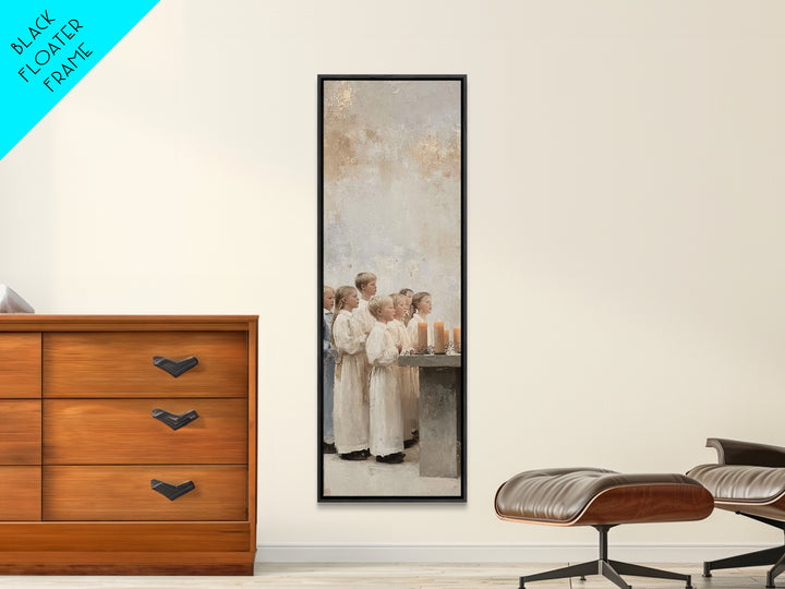 Sanctified Chorus – Framed Canvas Print, Christian Wall Art, Christian Art Canvas, Skinny Art, Christian Christmas Art, Christian Decor, Ch