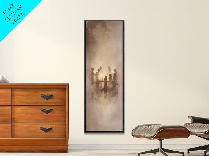 Celestial Assembly – Framed Canvas Print – Christian Art Canvas – Christian Wall Art – Narrow Art – Christian Christmas Art – Christian Dec