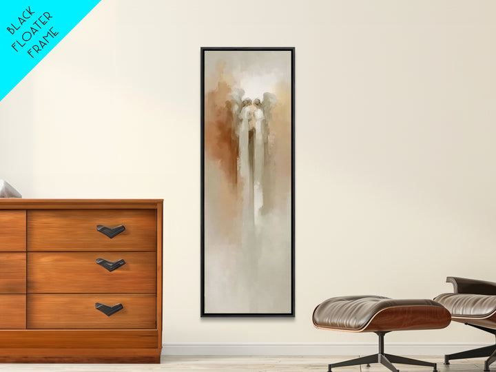 Serene Candle Circle – Framed Canvas Print | Christian Wall Art | Christian Art Canvas | Tall Skinny Art Print | Christian Christmas Art |