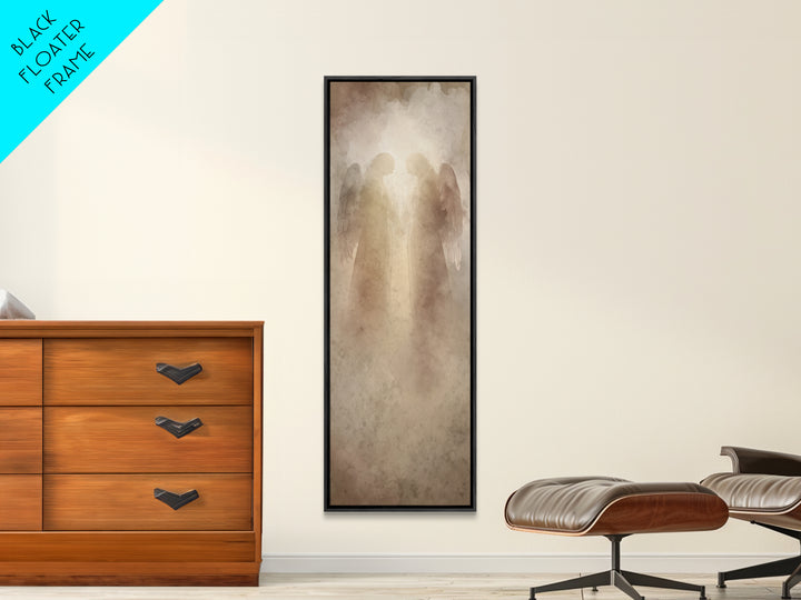 Divine Companions – Framed Canvas Print, Christian Wall Art, Christian Art Canvas, Skinny Art, Christian Christmas Art, Christian Decor, Ch