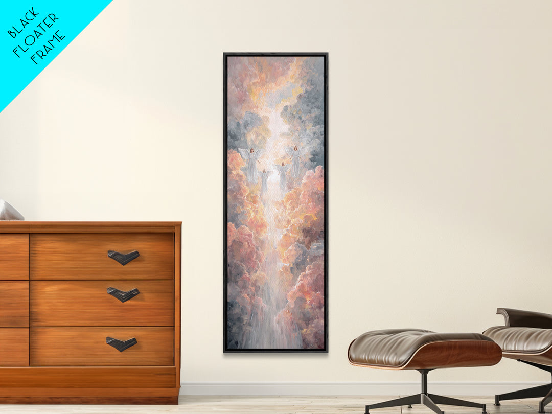 Cloudborne Choir – Framed Canvas Print – Christian Wall Art – Christian Art Canvas – Narrow Art – Christian Christmas Art – Christian Decor