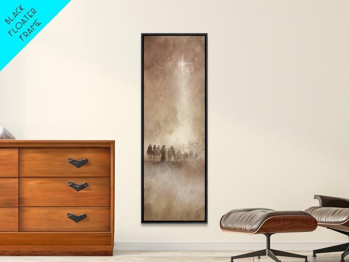 Star of the Journey – Framed Canvas Print – Narrow Art – Christian Wall Art – Christmas Art – Christian Art Canvas – Christian Christmas –