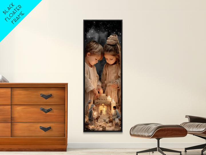 The Guiding Light - Framed Canvas Print - Christian Wall Art - Christian Art Canvas - Christian Christmas Art - Tall Narrow Wall Art