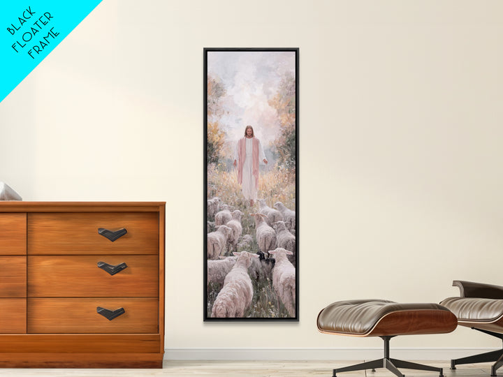 Pasture Of Light – Framed Canvas Print – Christian Art Print – Jesus Painting – Skinny Art – Christian Wall Art – Christian Art