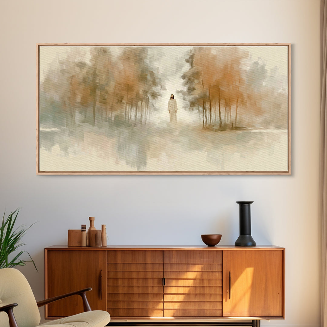 Forest of Mercy | Framed Canvas Print | Christian Wall Art | Jesus Painting | Christian Art Canvas | Christian Gift Ideas | Christmas Art