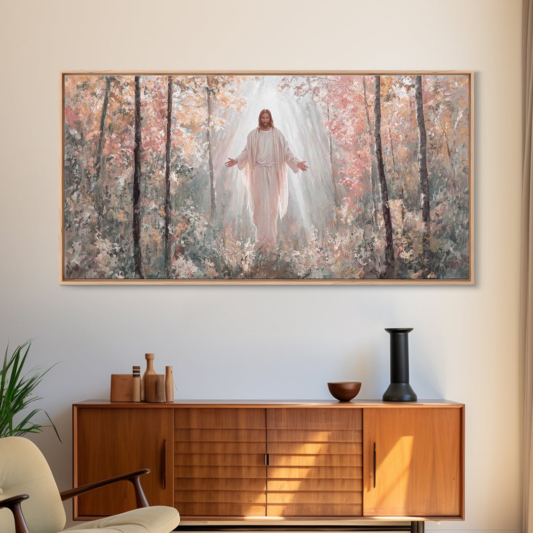 Graceful Path – Framed Canvas Print – Christian Art Canvas – Jesus Painting – Christian Wall Art – Large Christian Painting – Christian Chr