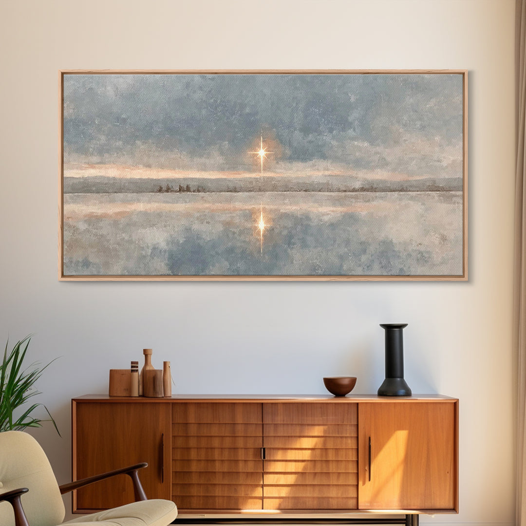 The Guiding Star – Framed Canvas Print – Christian Wall Art – Christian Art Canvas – Jesus Painting – Christian Christmas Art – Art Prints
