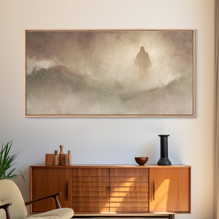 Sacred Stillness – Framed Canvas Print – Christian Art Canvas – Jesus Painting – Subtle Christian Art – Christian Wall Art – Christian Chri