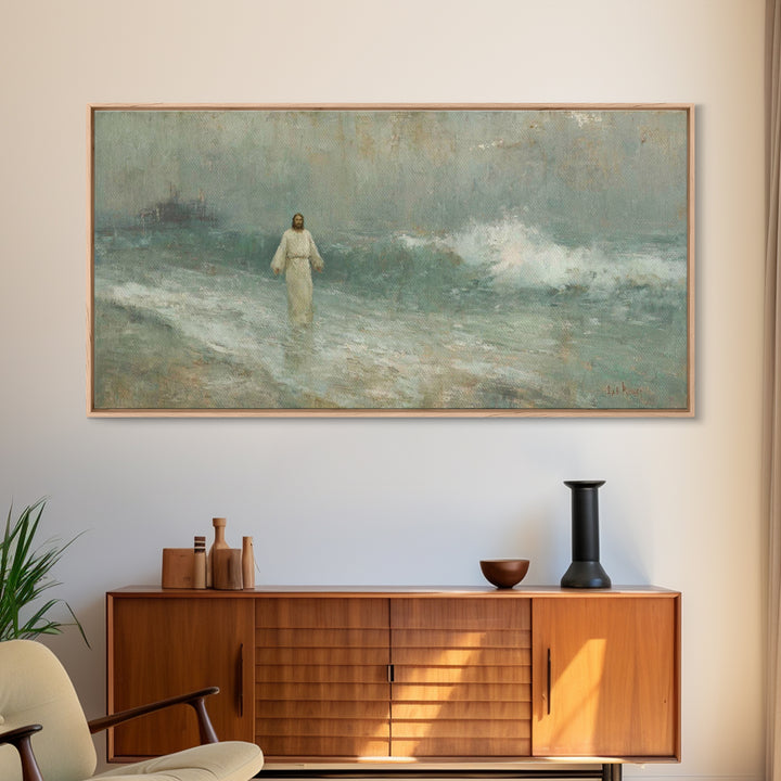 Risen Light – Framed Canvas Print – Christian Art Canvas – Jesus Painting – Christian Wall Art – Modern Christian Art – Christian Gift