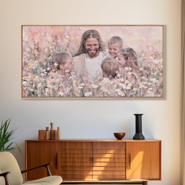 Field of Blessings | Framed Canvas Print | Christian Art Canvas | Christian Wall Art | Jesus Painting | Christian Art Print | Christian Gif