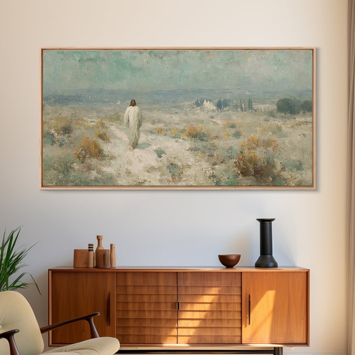 Horizon Of Mercy – Framed Canvas Print – Christian Art Canvas – Christian Wall Art – Jesus Painting – Christian Art Work – Christian Gift –