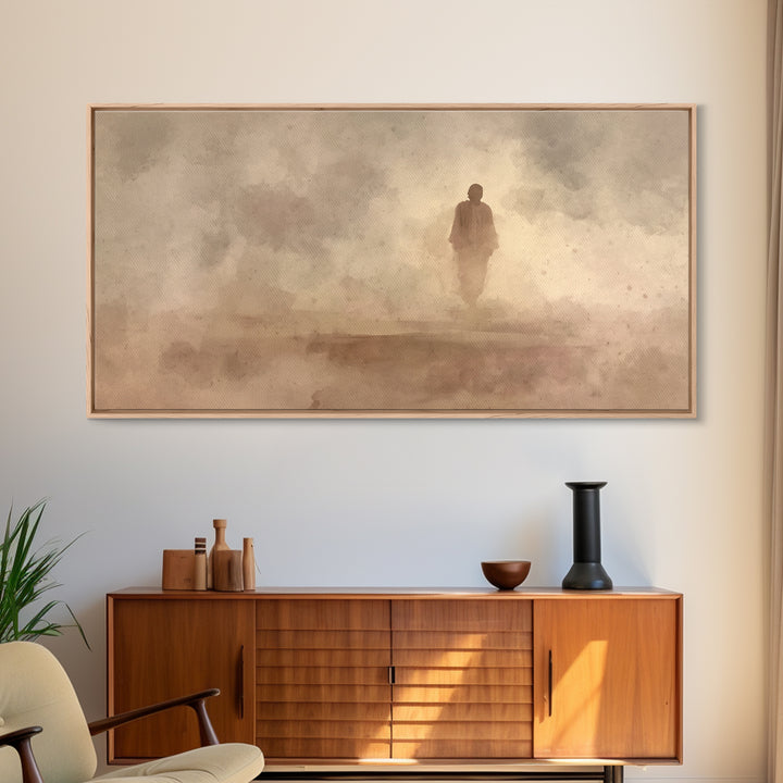Desert Grace Mist, Framed Canvas Print, Christian Wall Art, Jesus Painting, Christian Art Canvas, Christian Decor, Modern Christian Art, Su