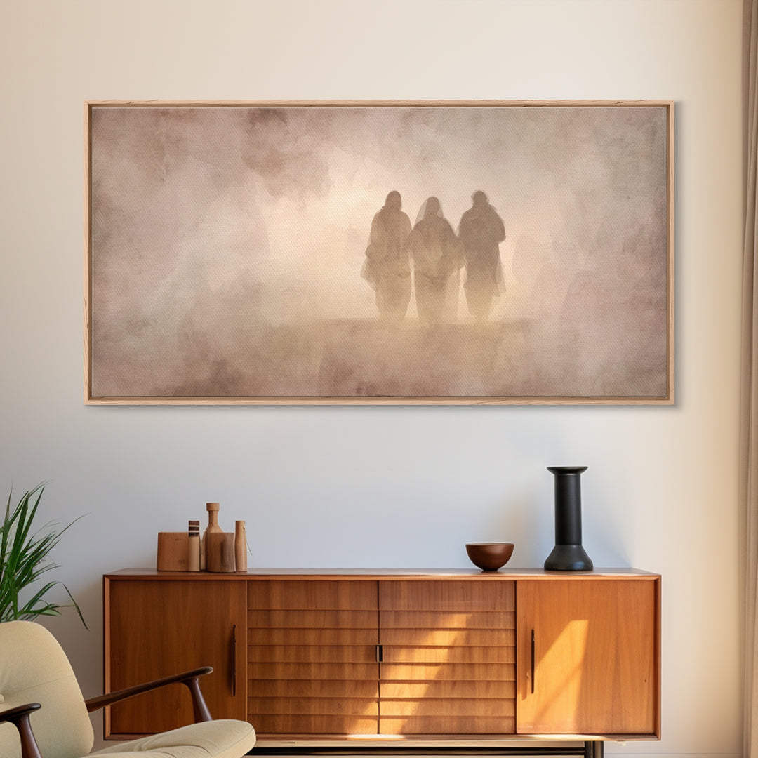 Pilgrim Heart Path, Framed Canvas Print, Christian Art Print, Christian Art Canvas, Jesus Painting, Christian Wall Art, Christian Gift Idea