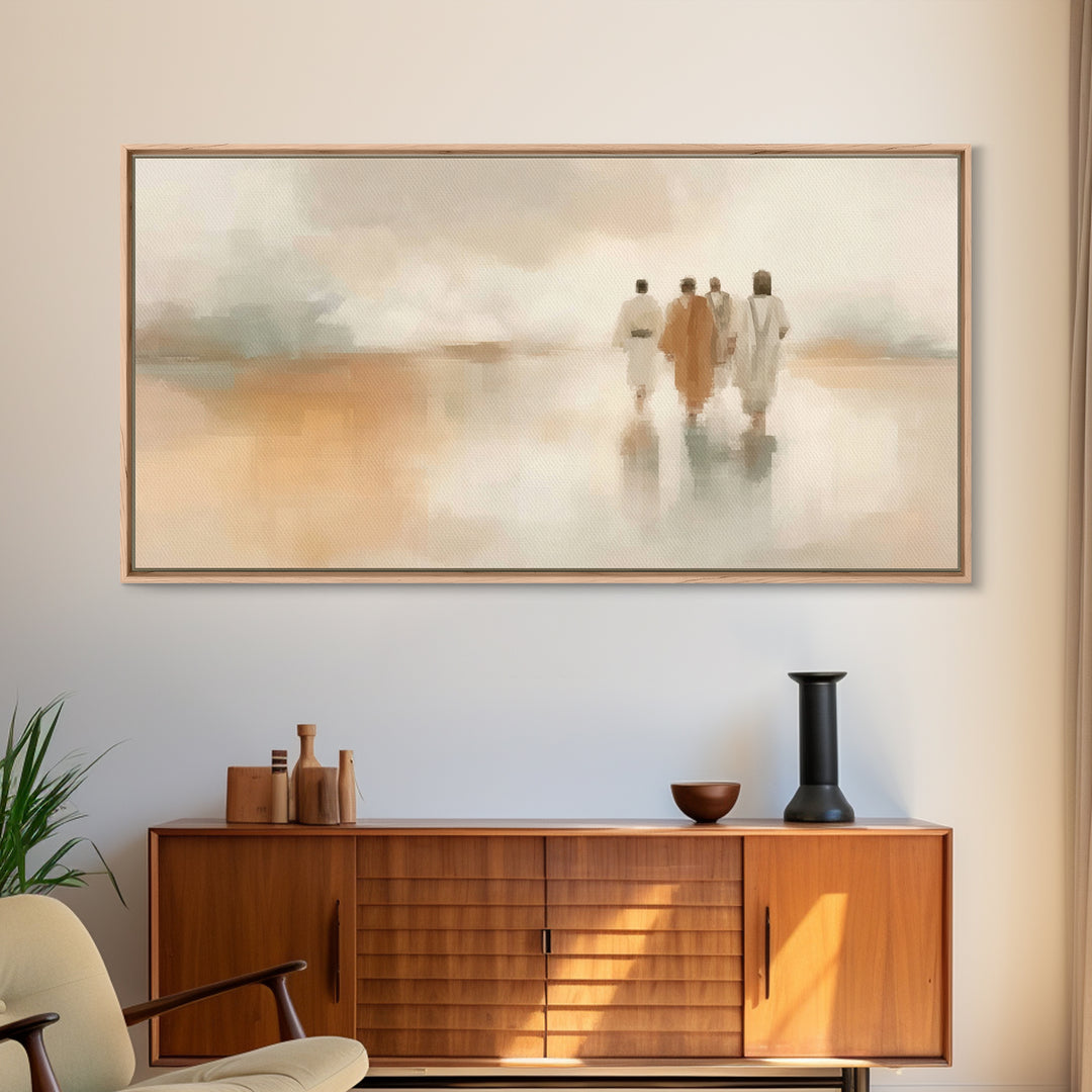 Faithful Journey - Framed Canvas Print - Christian Wall Art - Christian Art Print - Jesus Painting - Modern Christian Painting - Christmas