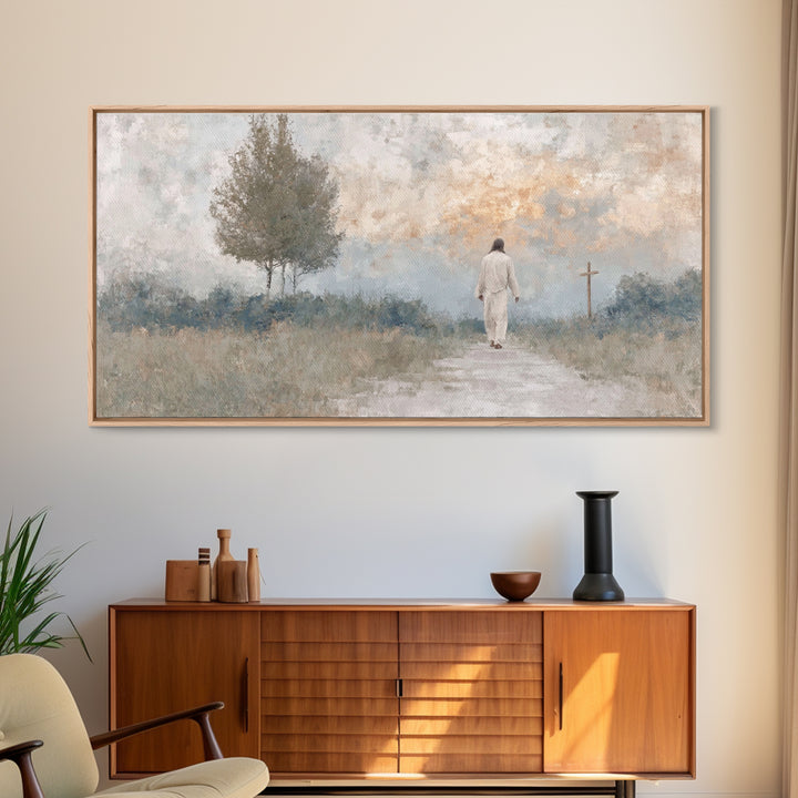 Path Of Mercy – Framed Canvas Print – Christian Wall Art – Jesus Painting – Christian Art Canvas – Christian Decor
