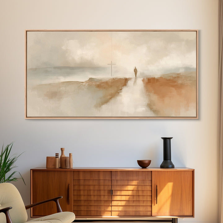 Dawn Of Hope, Framed Canvas Print, Christian Art Canvas, Christian Christmas Art, Jesus Painting, Christmas Wall Art