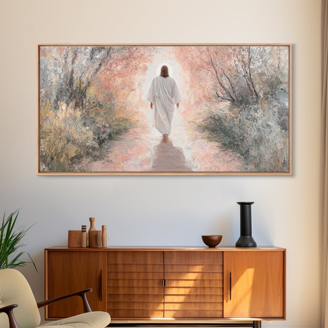 Light Of Glory | Framed Canvas Print | Christian Wall Art | Jesus Christmas Art | Christian Art Canvas | Christmas Decor