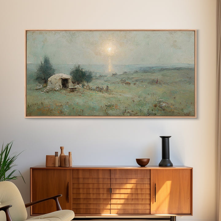 Shepherds Light | Framed Canvas Print | Christian Christmas Art | Christmas Wall Art | Christian Art Canvas | Christian Decor