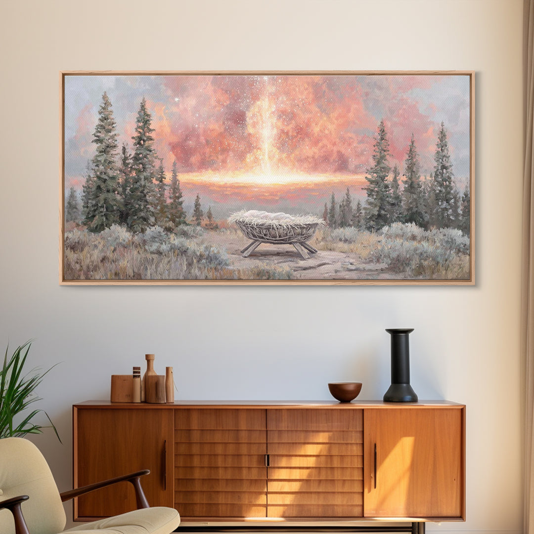 Star Of Bethlehem – Framed Canvas Print – Christian Christmas Art – Christmas Wall Art – Christian Art Canvas – Christian Decor