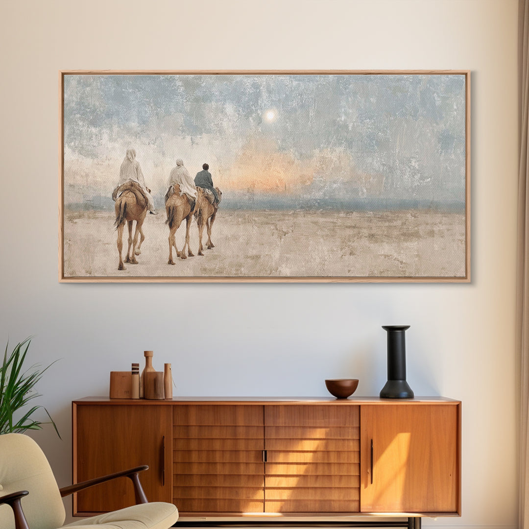 Journey Of Faith – Framed Canvas Print – Christian Art Canvas – Christmas Wall Art – Christian Christmas Art – Christian Decor