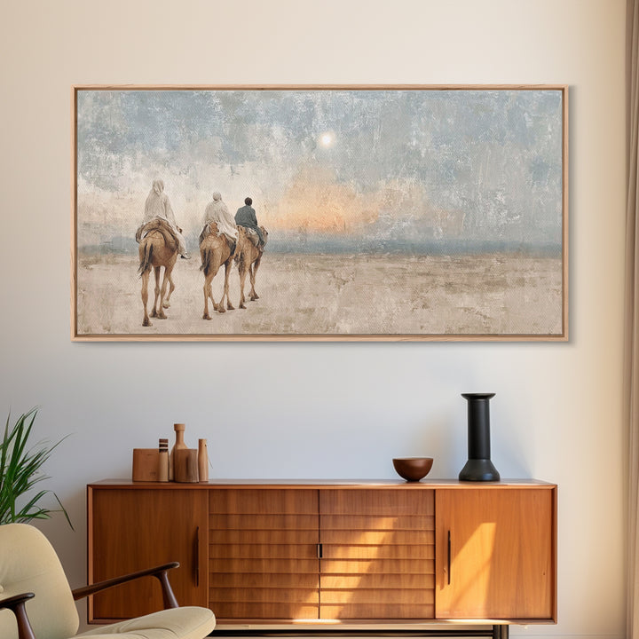 Journey Of Faith – Framed Canvas Print – Christian Art Canvas – Christmas Wall Art – Christian Christmas Art – Christian Decor