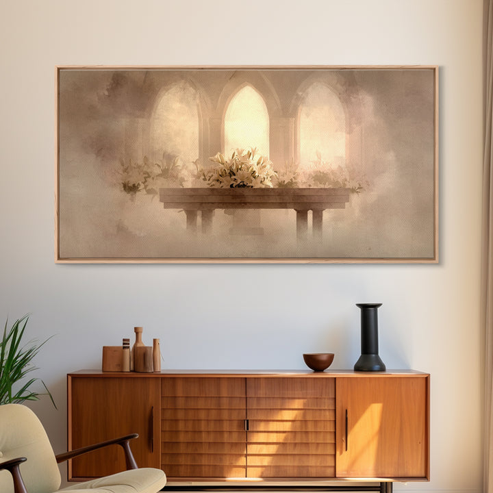 Holy Bloom | Framed Canvas Print | Christian Art Print | Christian Wall Art | Subtle Christian Paintings | Christian Decor | Christian Chri