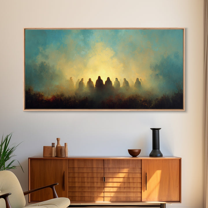 Heavenly Assembly – Framed Canvas Print – Christian Art – Jesus Painting – Christian Canvas – Christian Wall Art – Christian Gifts