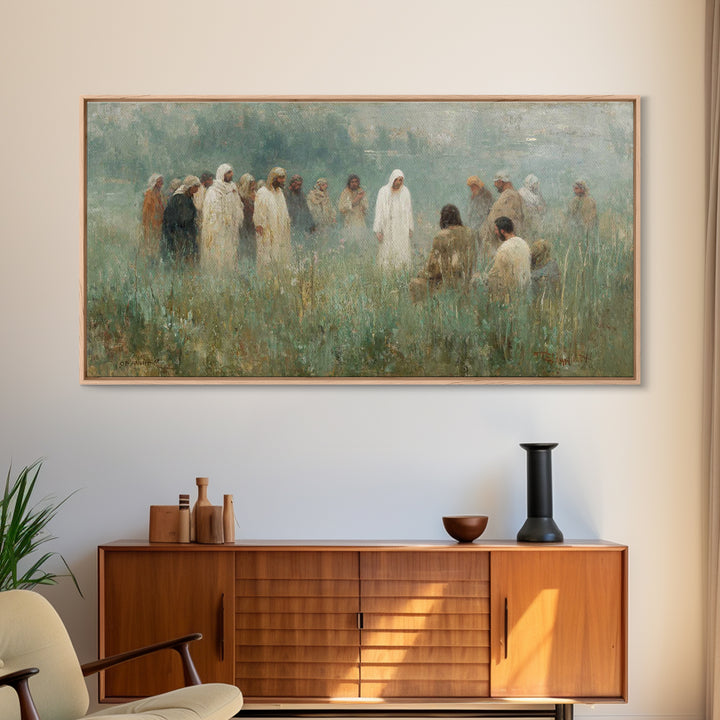 Field Of Peace – Framed Canvas Print – Christian Art Canvas – Christian Paintings – Jesus Art – Christian Wall Art – Christian Decor