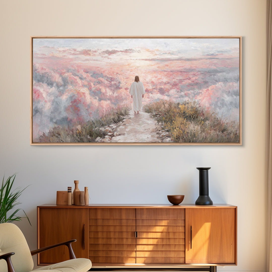 Path Of Faith – Framed Canvas Print – Christian Wall Art – Christian Art – Jesus Painting – Christian Art Canvas – Christian Decor
