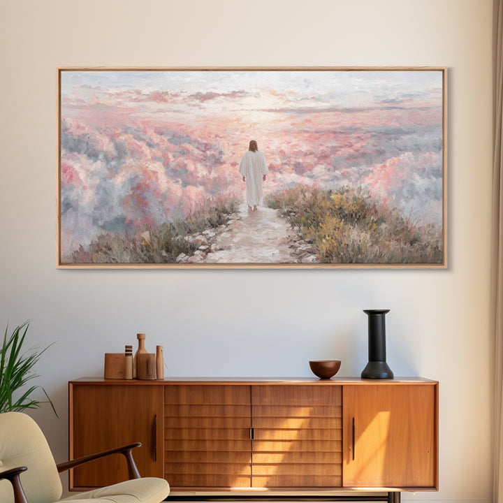 Path Of Faith – Framed Canvas Print – Christian Wall Art – Christian Art – Jesus Painting – Christian Art Canvas – Christian Decor