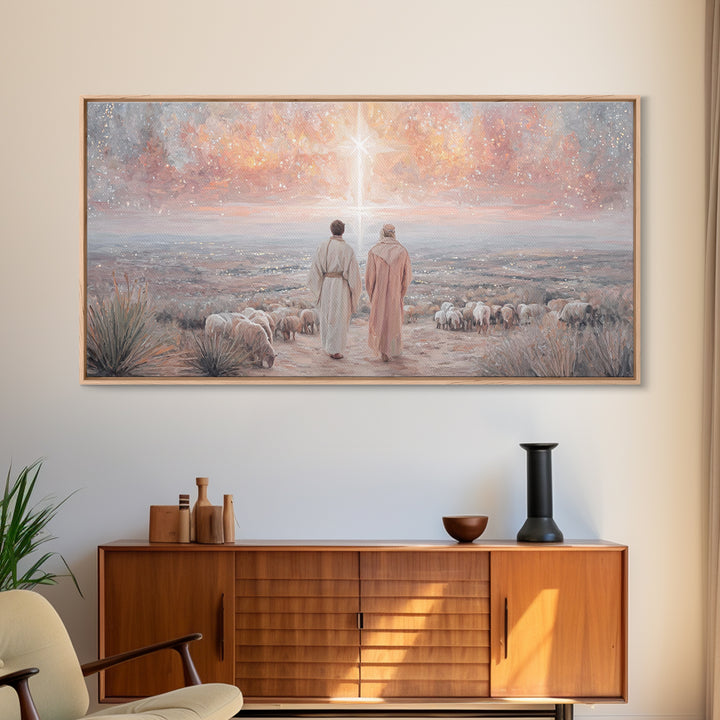 Guiding Star Promise – Framed Canvas Print – Christian Wall Art – Christian Art Canvas – Jesus Christmas Art – Christmas Wall Art – Christi