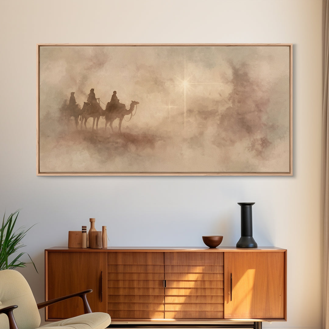 Star Of The Wanderers – Framed Canvas Print – Christian Christmas Art – Christian Art Canvas – Christmas Wall Art – Christian Painting – Fo