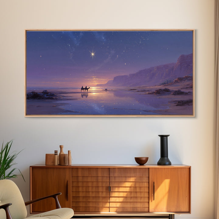 Star of the Wayfarers – Framed Canvas Print – Christian Wall Art – Christian Art Canvas – Christmas Art – Christian Painting – Christian Ch
