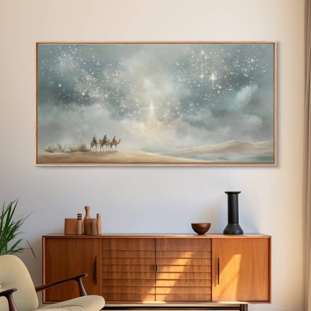 Wonders of Bethlehem Light | Framed Canvas Print | Christian Art Canvas | Christian Christmas Art | Christmas Wall Art | Modern Christian A