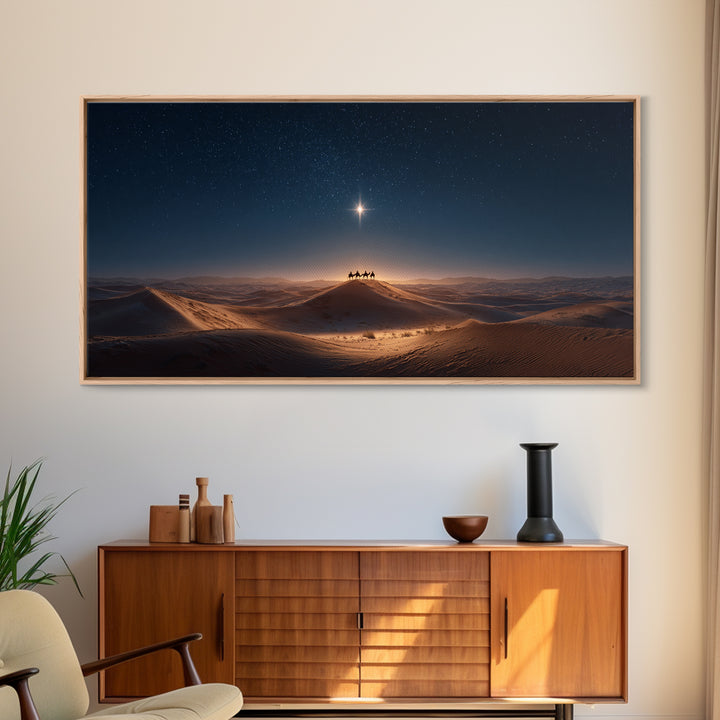 Radiance of Dawn, Framed Canvas Print, Christmas Art Prints, Christian Christmas Art, Christian Wall Art, Christian Art Painting, Modern Ch