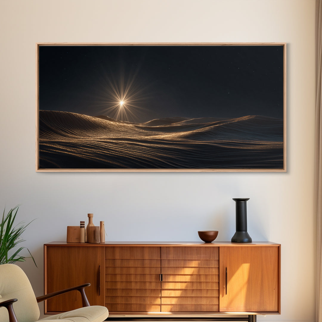 Sands of Bethlehem – Framed Canvas Print – Christian Art Canvas – Christmas Art – Christian Wall Art – Christian Painting – Modern Christma