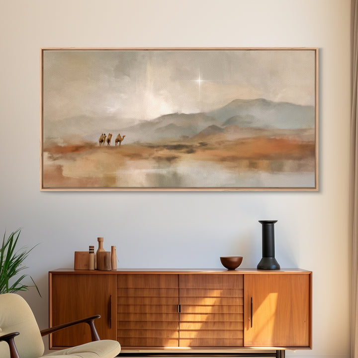 Star of Bethlehem – Framed Canvas Print – Christmas Art – Christian Art Canvas – Christian Wall Art – Christian Christmas Art – Jesus Paint