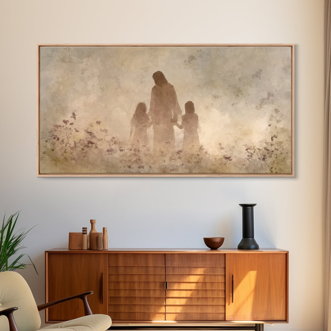 Children of Grace | Framed Canvas Print | Christian Art Canvas | Christian Wall Art | Jesus Painting | Christian Art | Christian Decor