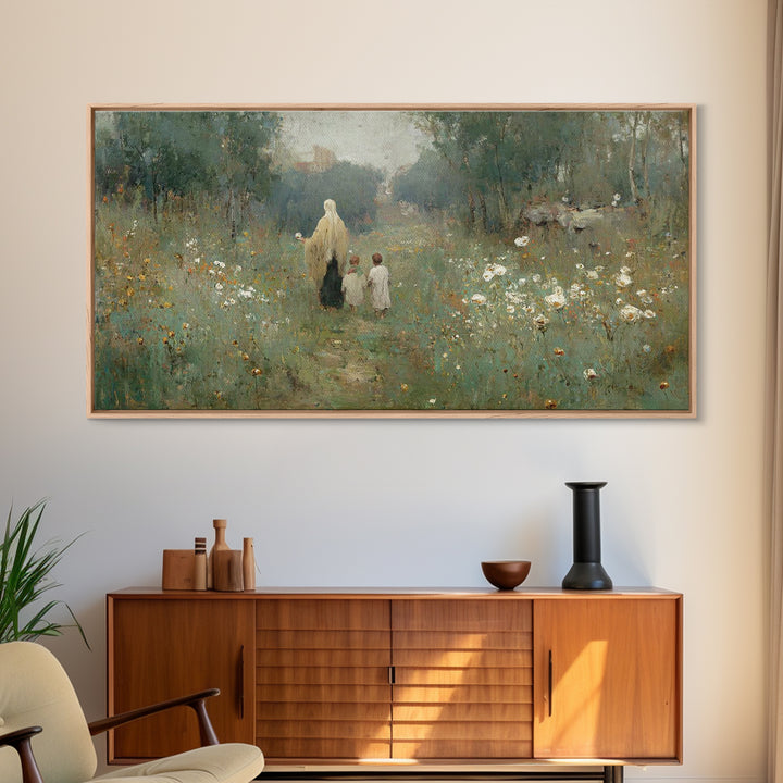 Field of His Peace | Framed Canvas Print | Christian Art Canvas | Christian Art | Jesus Painting | Christian Wall Art | Christian Decor