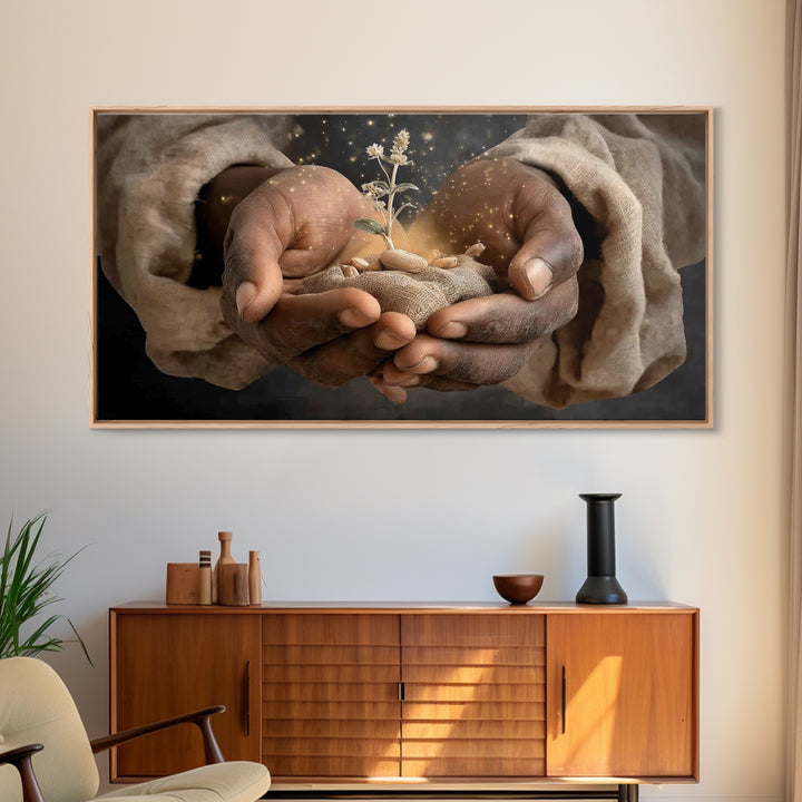 Promise of New Life | Framed Canvas Print | Christian Art Canvas | Christian Gift | Christian Wall Art | Christian Art | Jesus Painting