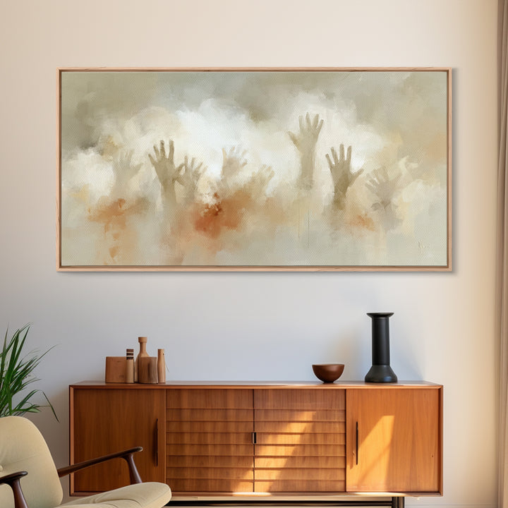 Rising Light – Framed Canvas Print – Christian Art Canvas – Christian Wall Art – Modern Christian Art – Christmas Wall Art
