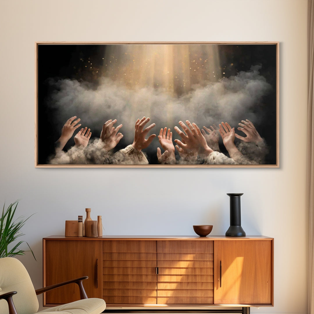 Divine Radiance – Framed Canvas Print – Christian Wall Art – Jesus Painting – Christian Art Canvas – Christian Christmas Decor