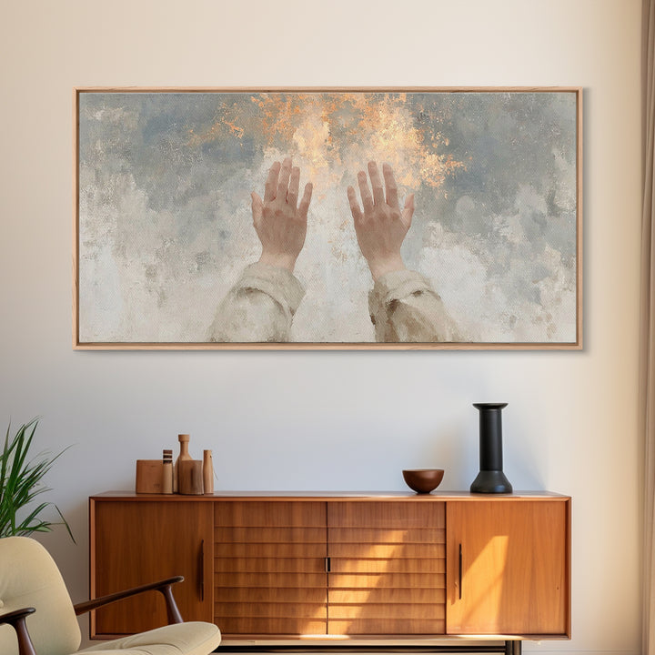 Holy Ember – Framed Canvas Print – Christian Art Canvas – Christian Art Print – Vintage Christian Art – Christmas Art Framed