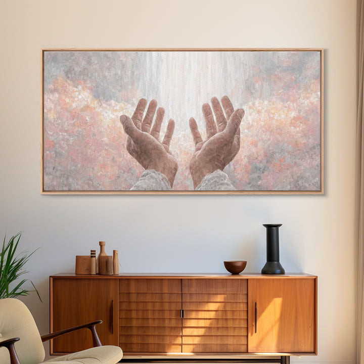 Shining Presence – Framed Canvas Print – Christian Art Canvas – Christian Art Work – Modern Christian Art – Christmas Wall Art