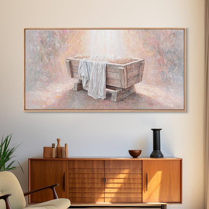 Night Of Glory – Framed Canvas Print – Christian Art Canvas – Christian Christmas Art – Christmas Wall Art – Christian Gift