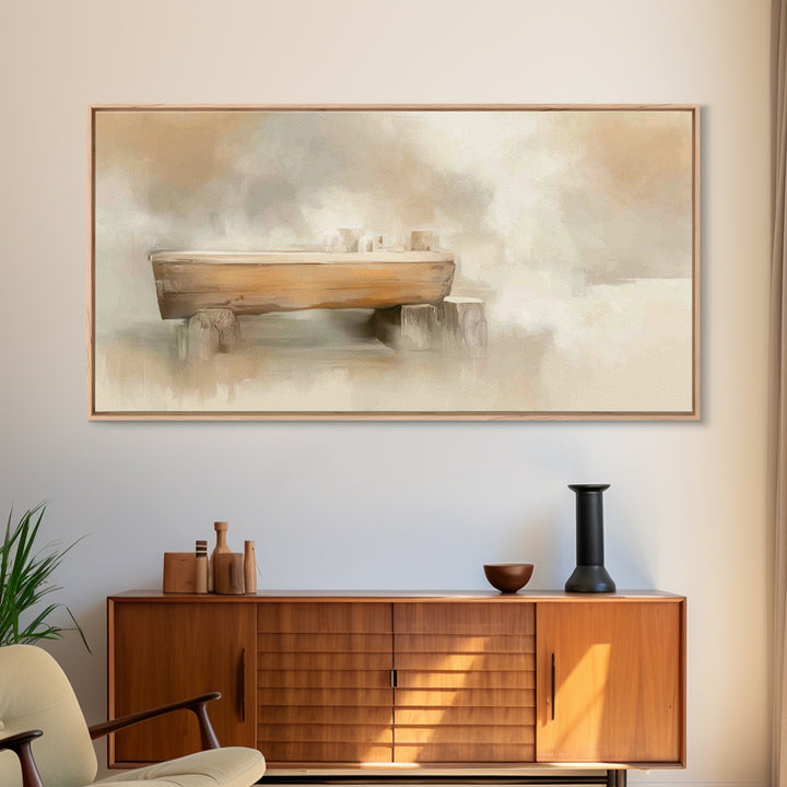Quiet Stable Peace, Framed Canvas Print, Christian Art Canvas, Christian Wall Art, Christmas Art, Christian Decor