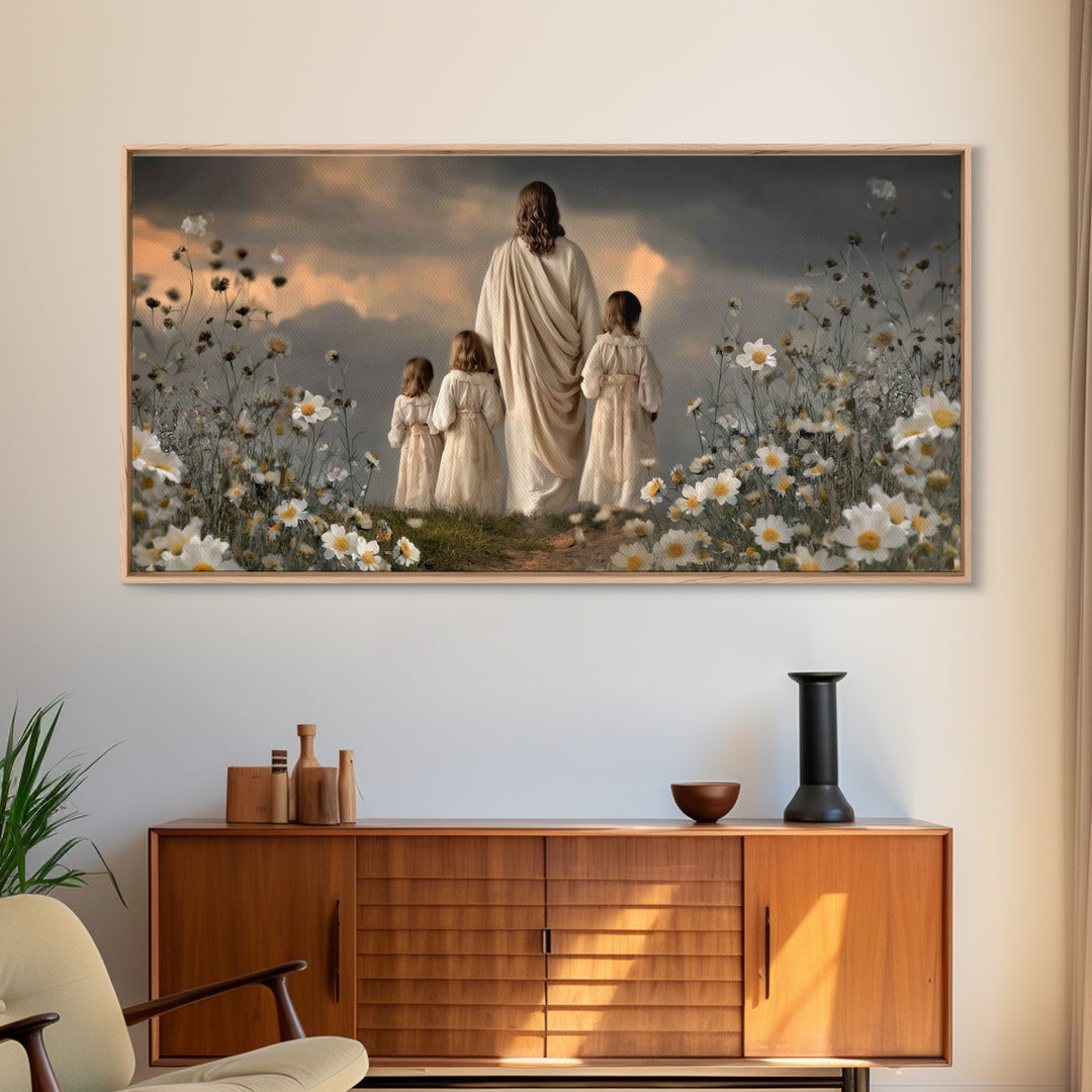 Dawn Of Hope – Framed Canvas Print – Christian Wall Art – Modern Christian Art – Jesus Painting – Christmas Art – Christian Art Canvas