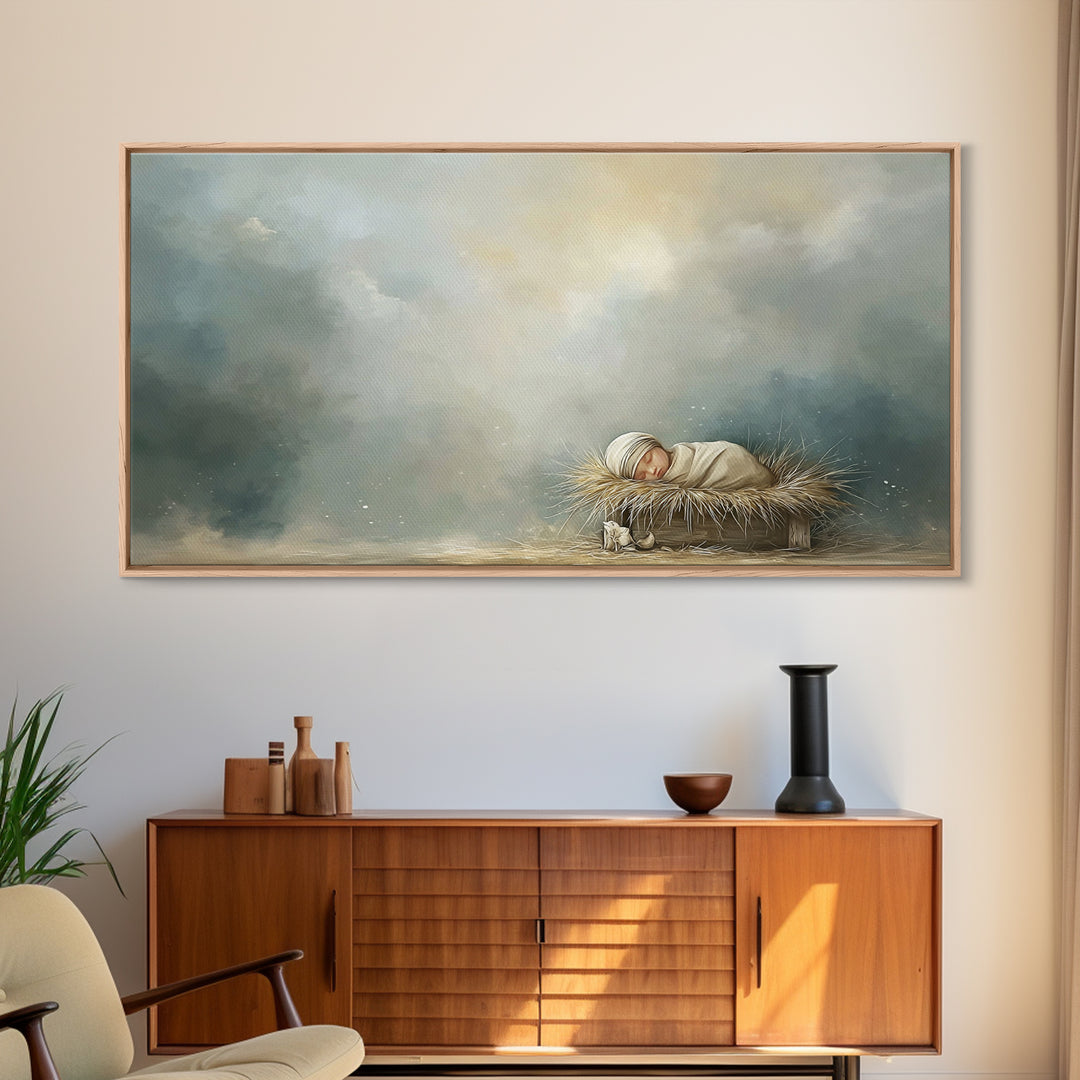 Gentle Kingdom – Framed Canvas Print – Christian Wall Art – Christian Art Canvas – Jesus Painting – Modern Christian Art – Christian Decor