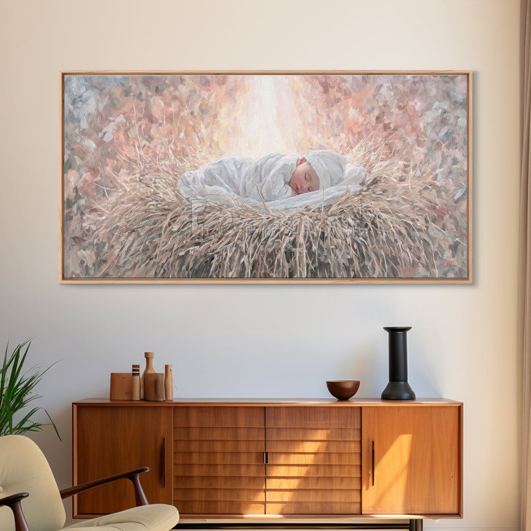Light Of Bethlehem – Framed Canvas Print – Christmas Wall Art – Christian Art Canvas – Framed Christmas Art – Jesus Christmas Art – Christi