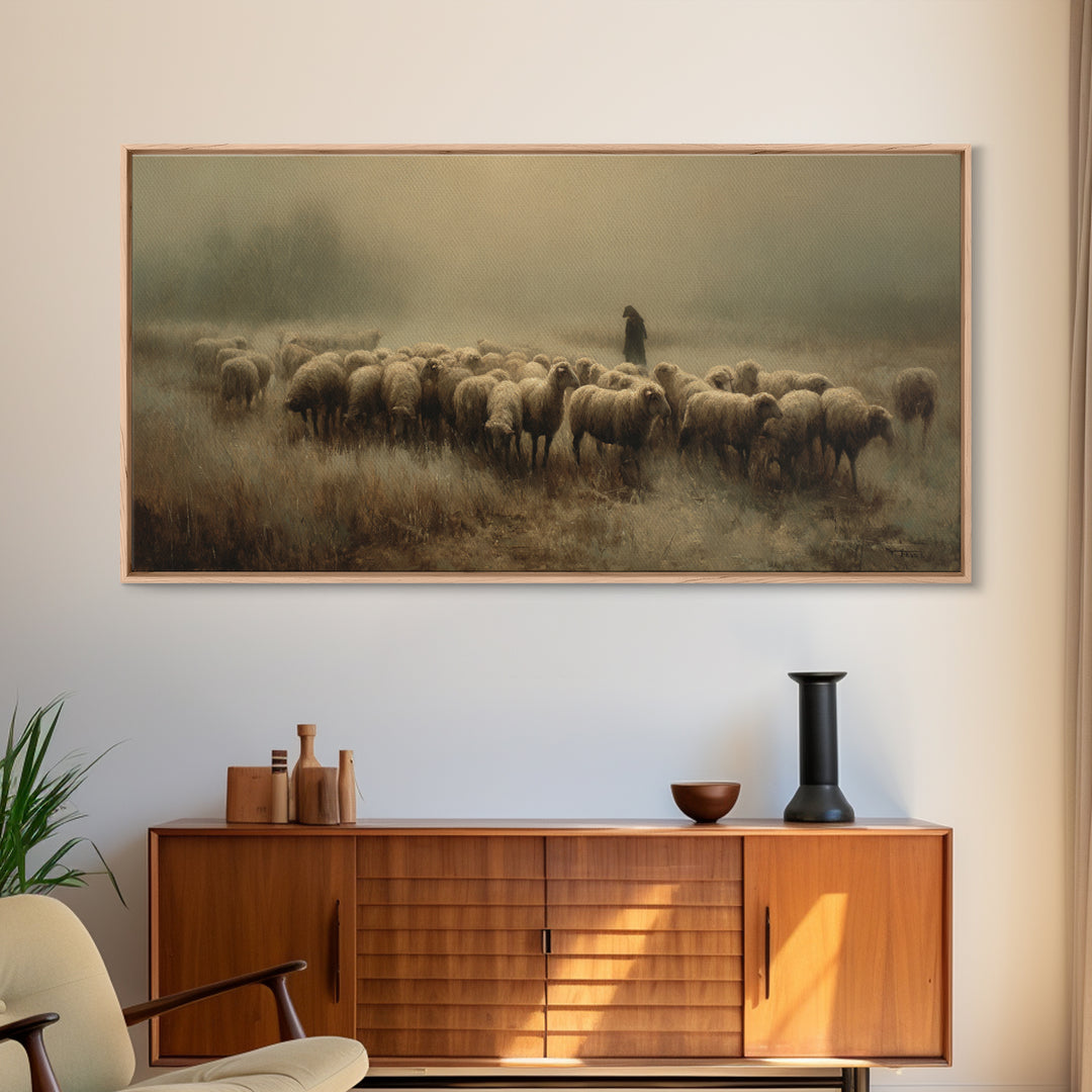 Dawn Shepherd – Framed Canvas Print – Christian Painting – Christian Art Canvas – Moody Christian Art – Christian Wall Art – Large Christia